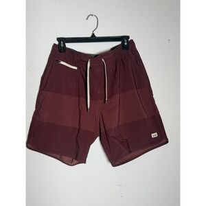 Vuori Shorts Mens Large Banks Performance Red Zip Pocket Casual Athletic Gym